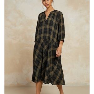 Current air plaid midi dress